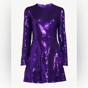 Scoop Women’s Sequin Mini Dress with Ruffled Hem Size S